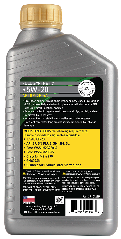 PURE GUARD Full Synthetic 5W20